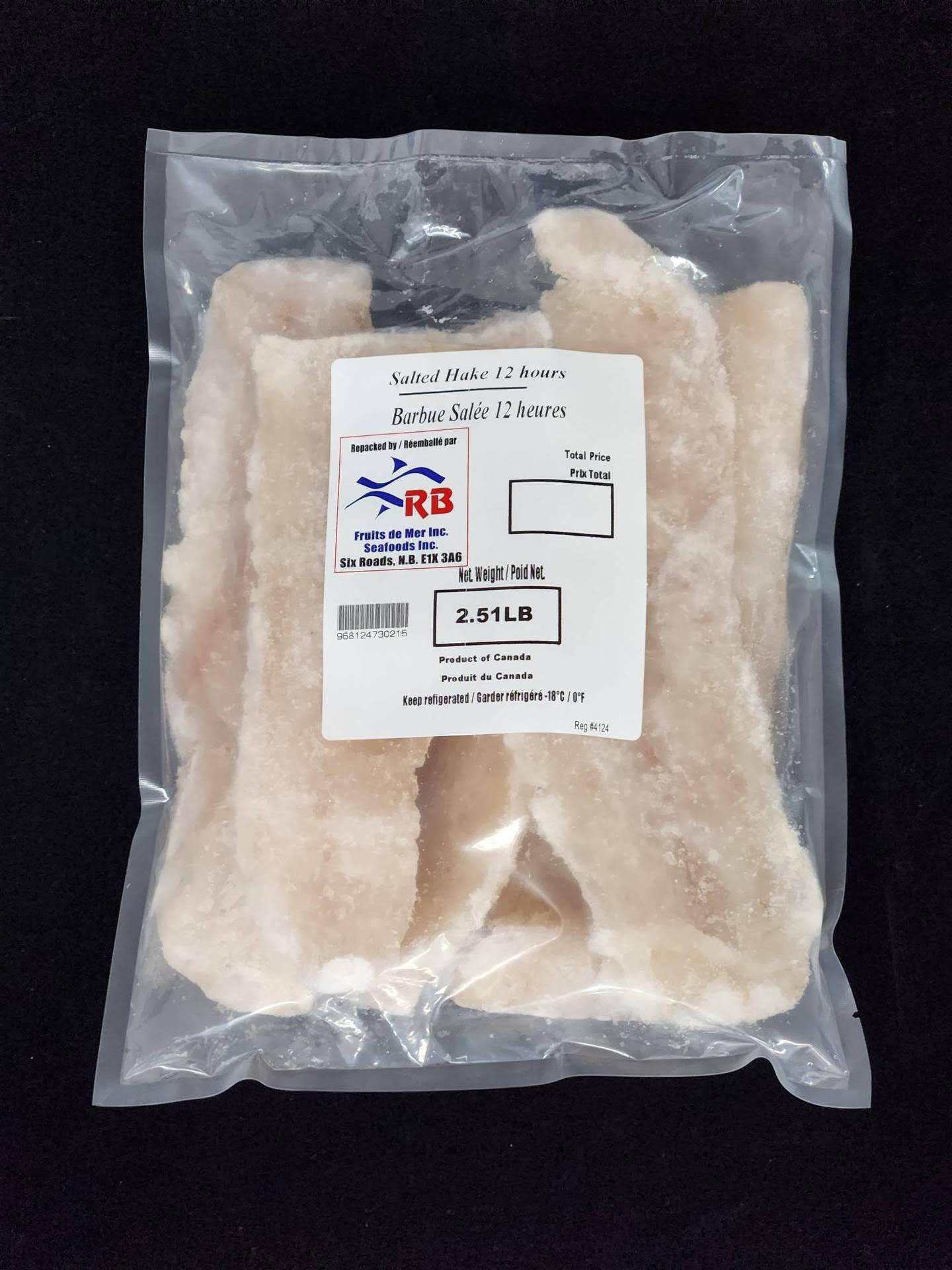 Barbue salée 12 heures / Salted Hake 12 hours - 2.5 lb