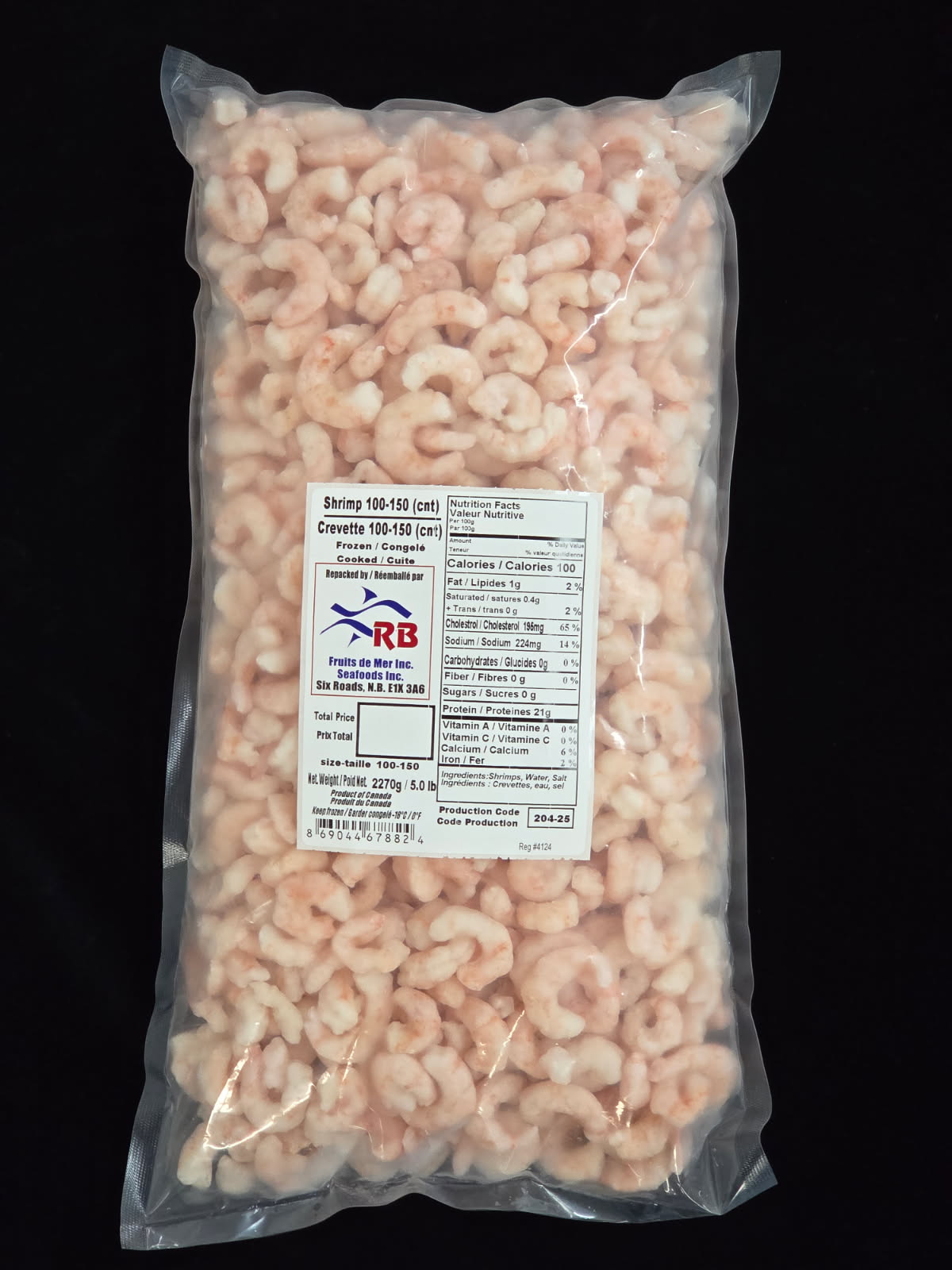 Crevette du Canada (100-150) - 5 lb