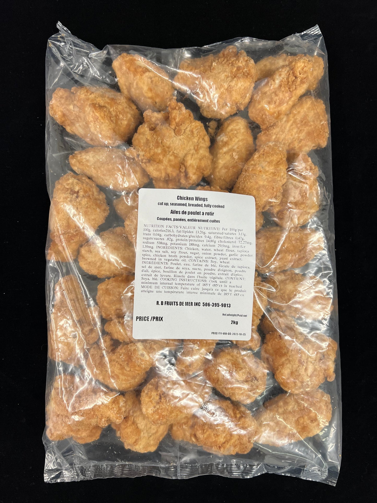 BBQ - Ailes de poulet panées- 2kg