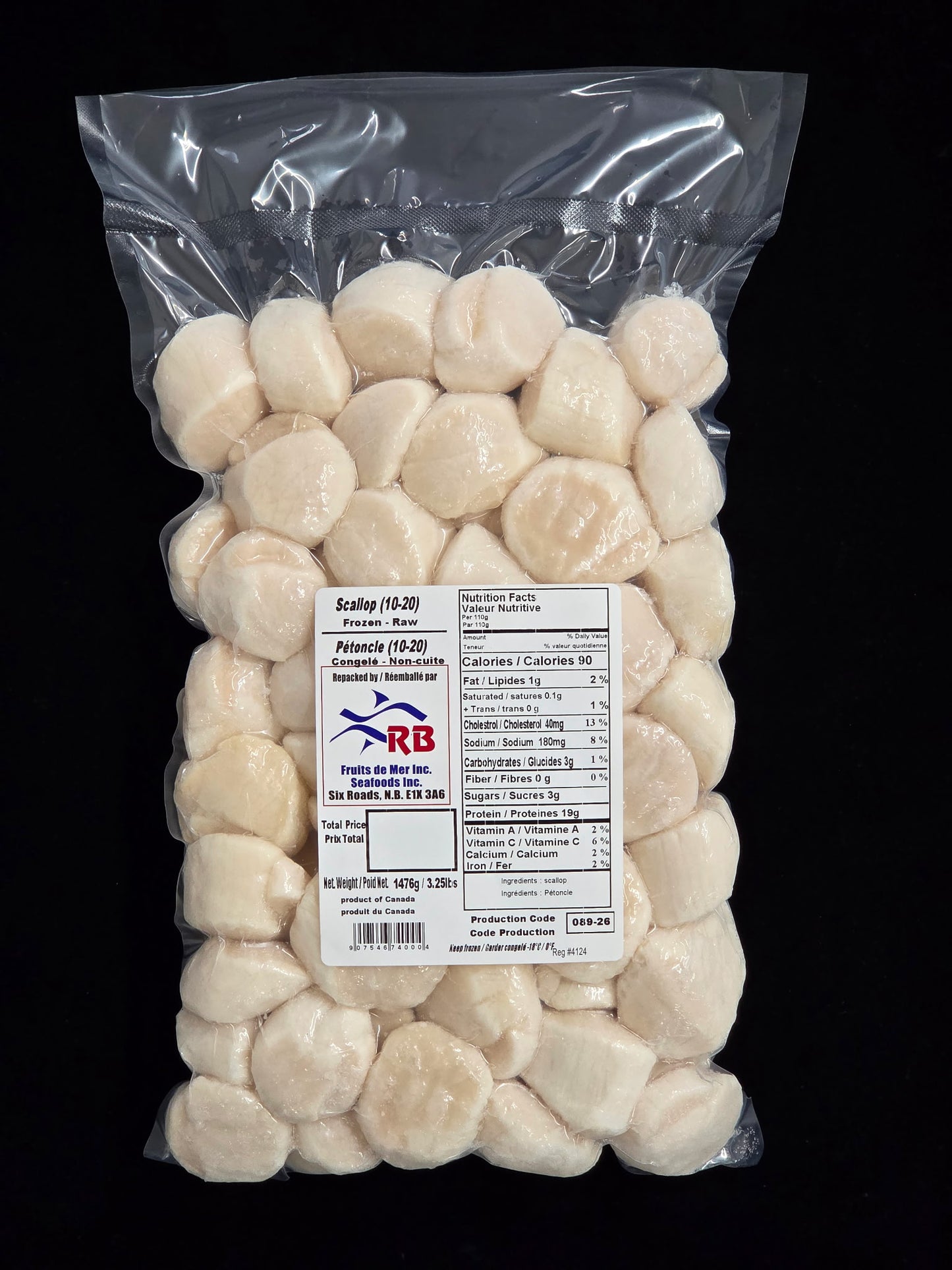 Pétoncles du Canada (10-20) - 3.25 lb