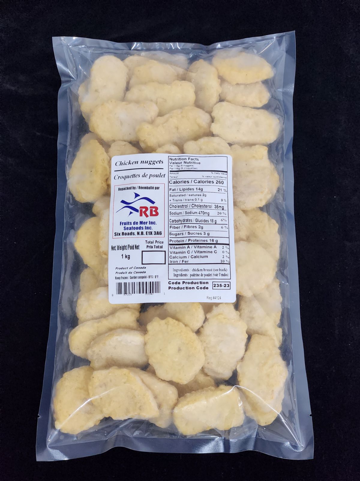 Croquettes de poulet / Chicken Nuggets - 1kg
