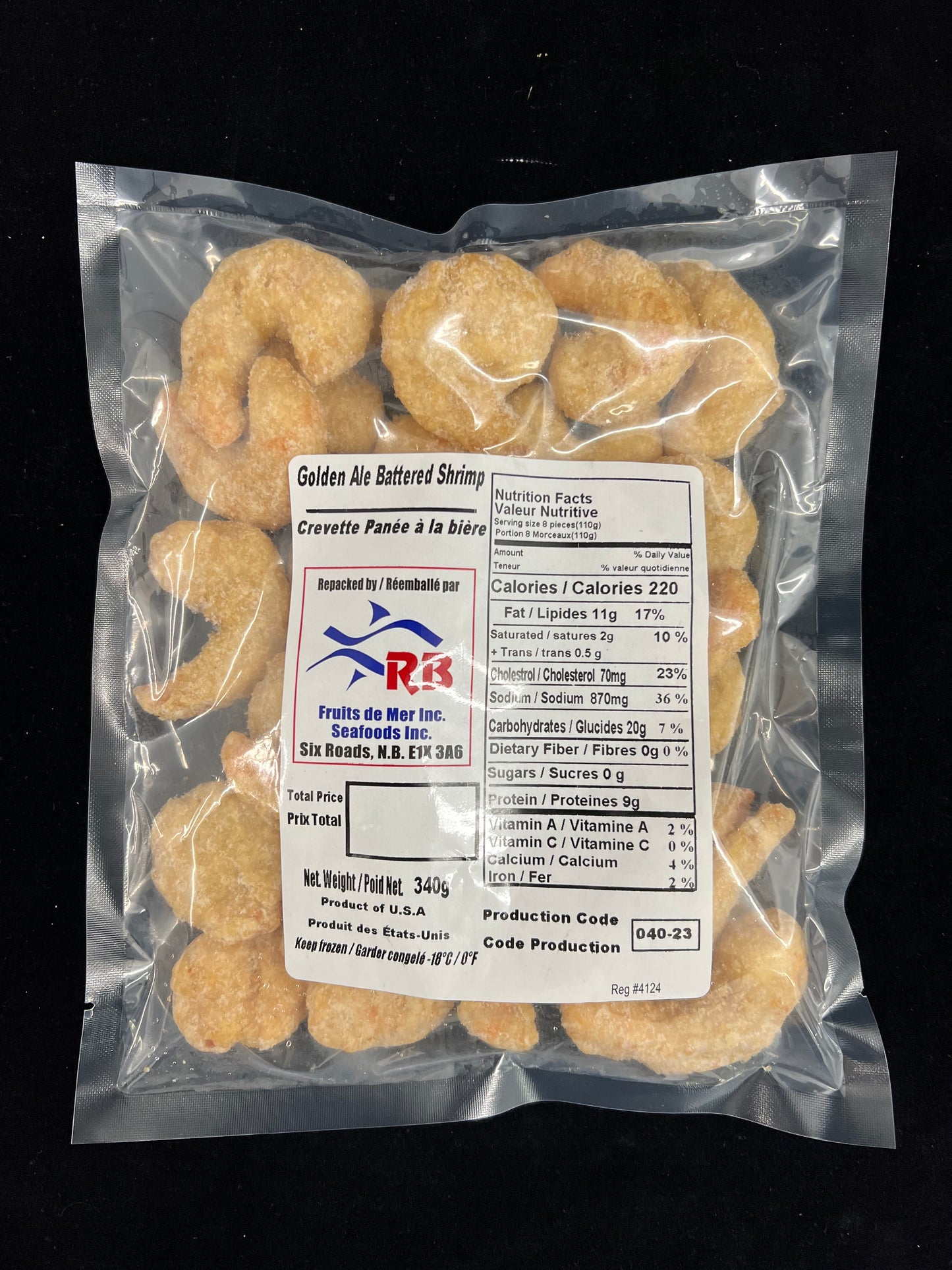 Crevette panées à la bière / Golden Ale Battered Shrimp - 340g