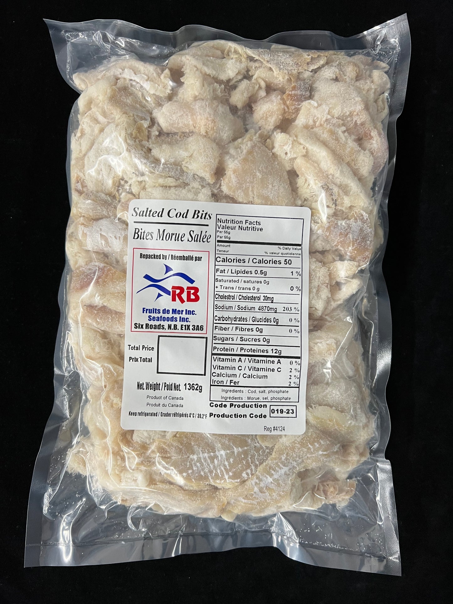 Bites morue salée / Salted Cod Bits - 1362g / 3lb