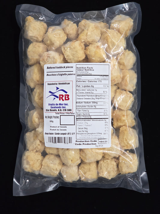 Bouchées d`àiglefin panées / Battered haddock pieces -908g / 2lbs