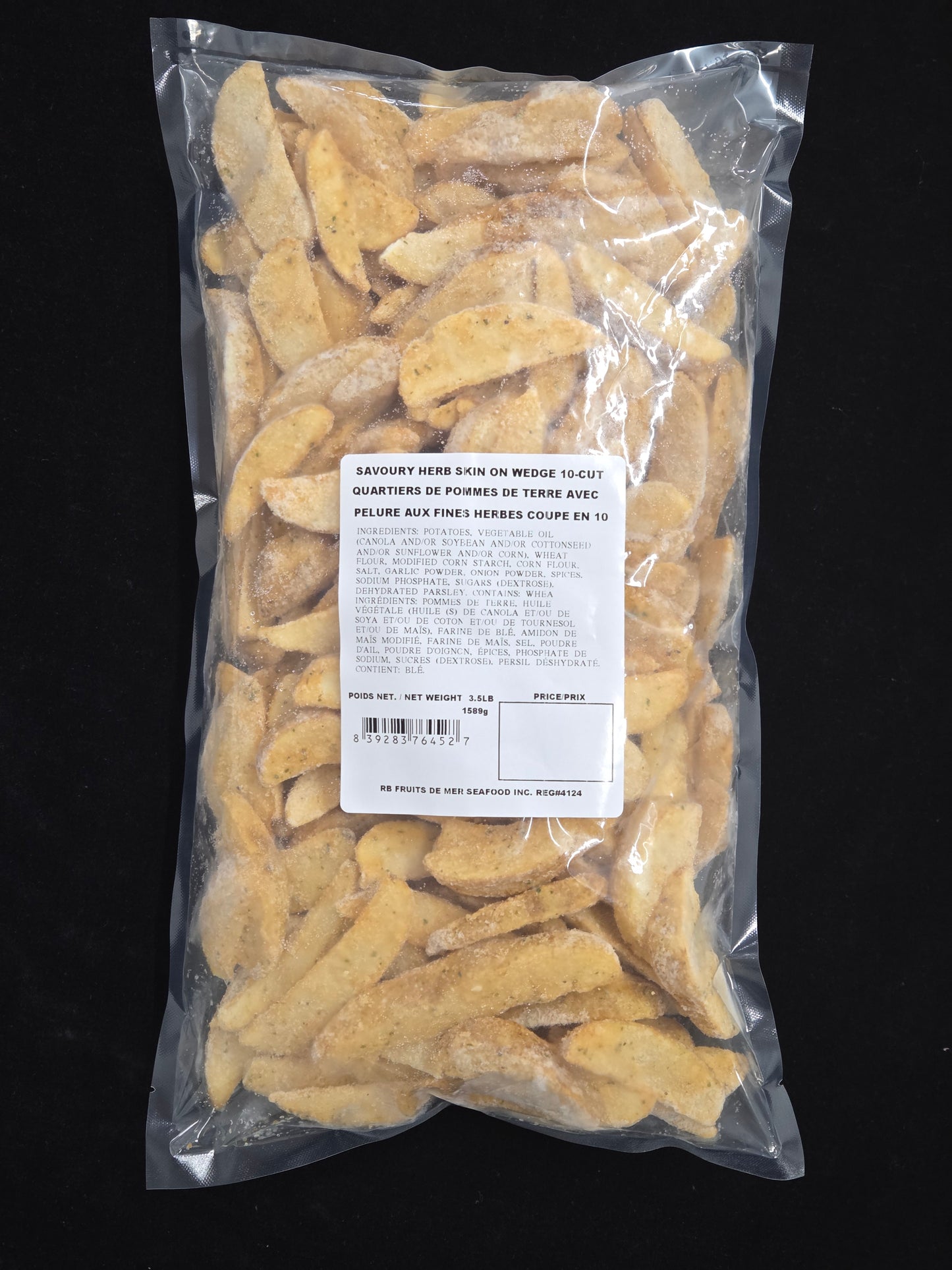 Quartiers de pommes de terre avec pelure aux fines herbes 10-cut - 3.5lb