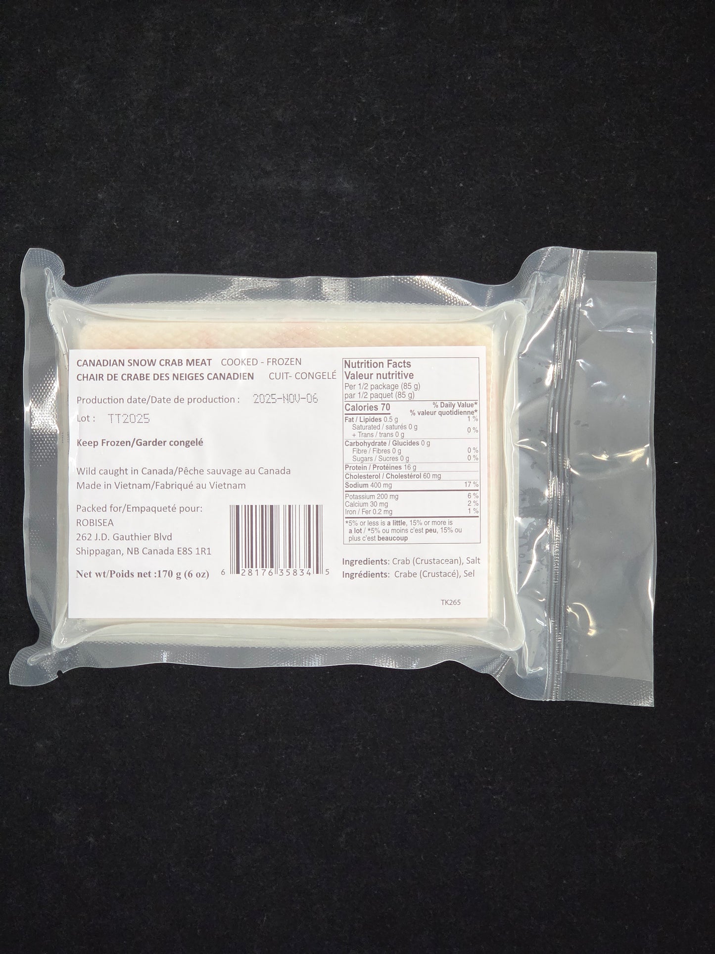 RobiSea - Chair de crabe des neiges - 6 oz