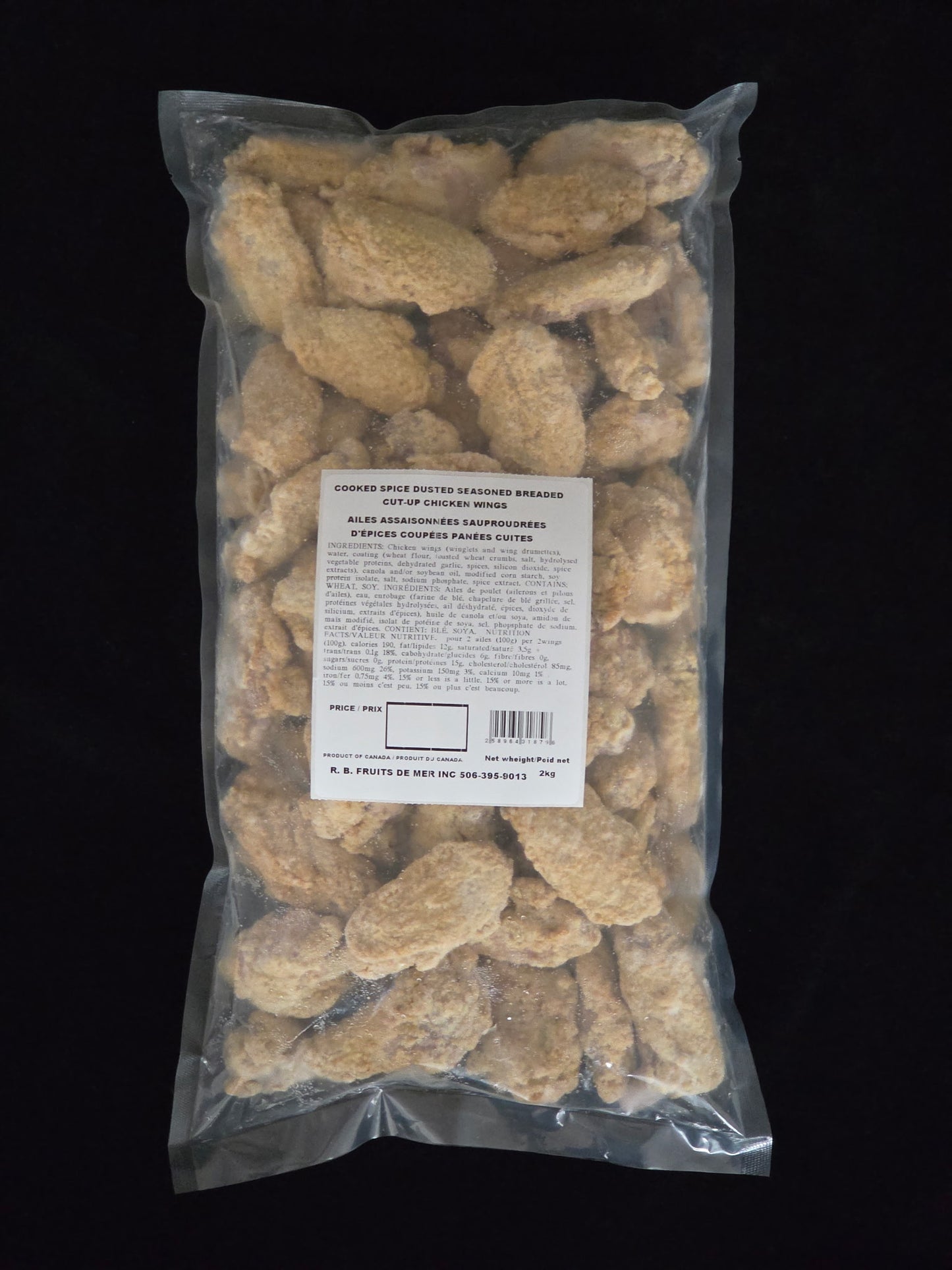 NATURE - Ailes de poulet panées- 2kg