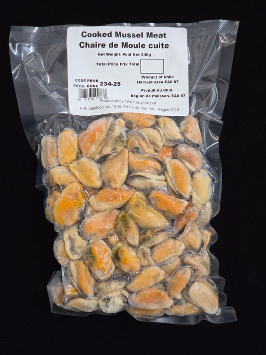 Chair de moules cuites / Cooked mussel meat - 340g