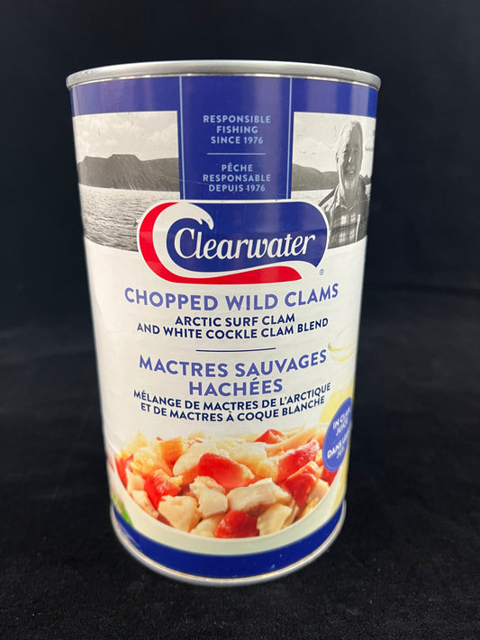 Clearwater -  Mactres sauvages hachées / Chopped Wild Clams - 567g