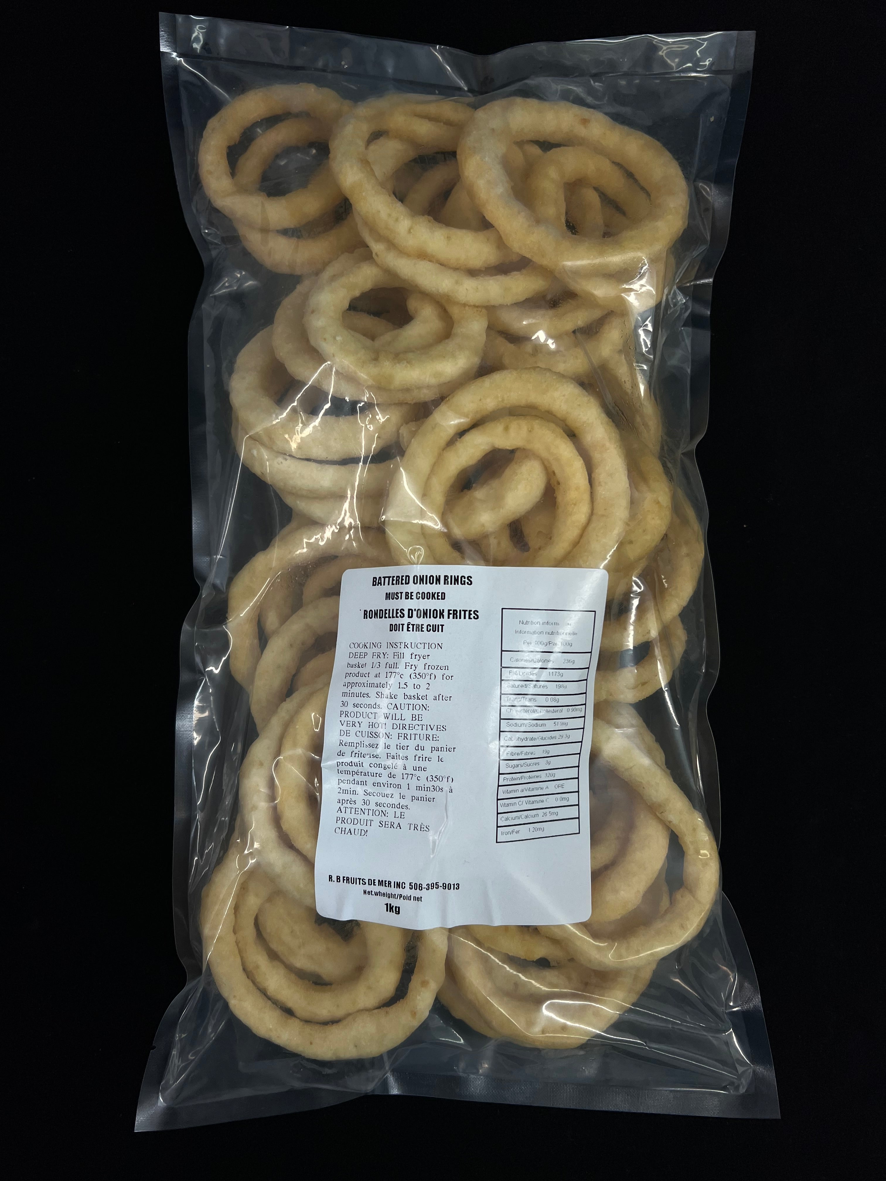 Rondelles d'oignon panées / Battered Onion Rings - 1kg – Ronald Boudreau