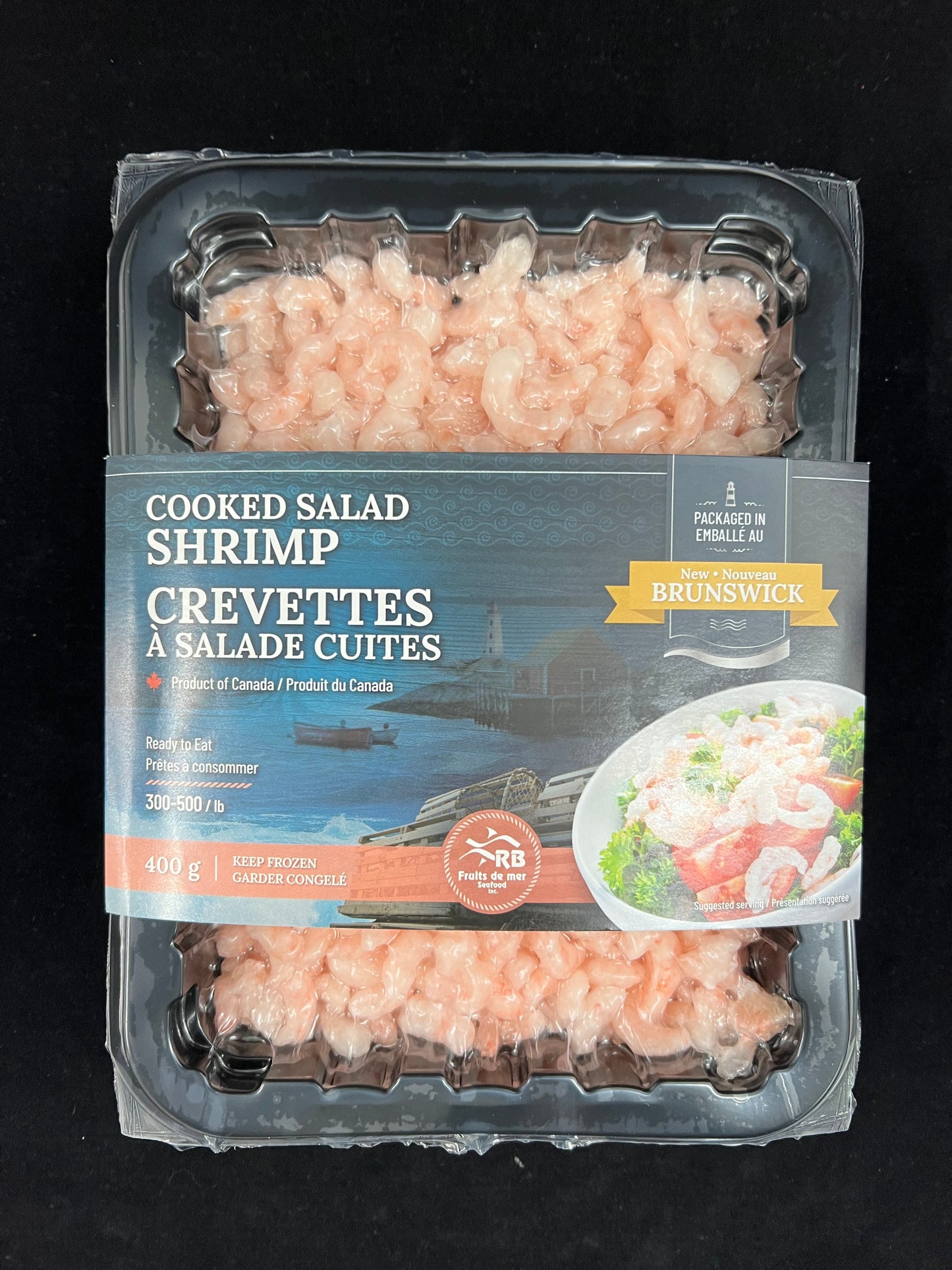 Crevettes à salade cuites / Cooked Salad Shrimp - 400g
